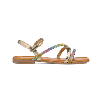 Sandali da donna platino con dettagli strass arcobaleno Lora Ferres, Donna, SKU w041001493, Immagine 0